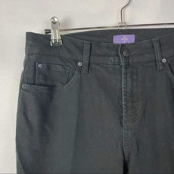 NYDJ Black Slimming Mid Rise Straight Leg Jeans 4 - Picture 4 of 5